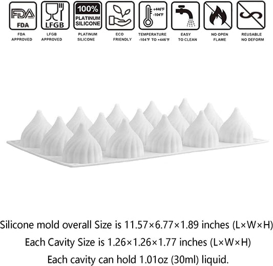 Modak Mould-15 Cavity Spiral Shape 3D