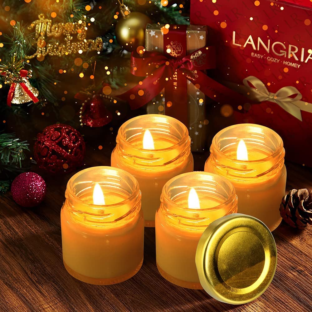 Glass Jar With Golden Lid