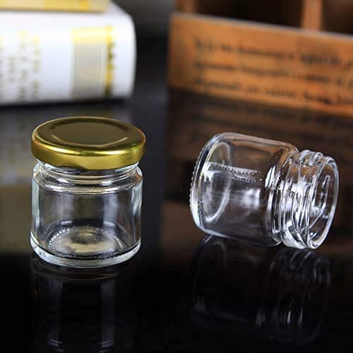 Glass Jar With Golden Lid