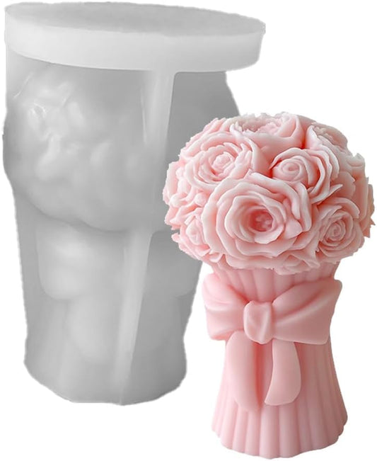 Rose Bouquet Silicone Candle Mould