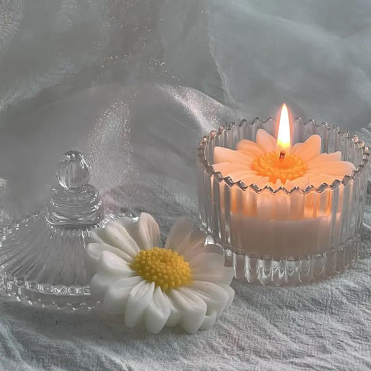 Sunflower Candle in Glass Jar - Set of 2