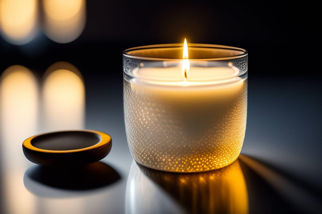 A glowing hand-poured candle at night — the emotion of thoughtful gifting