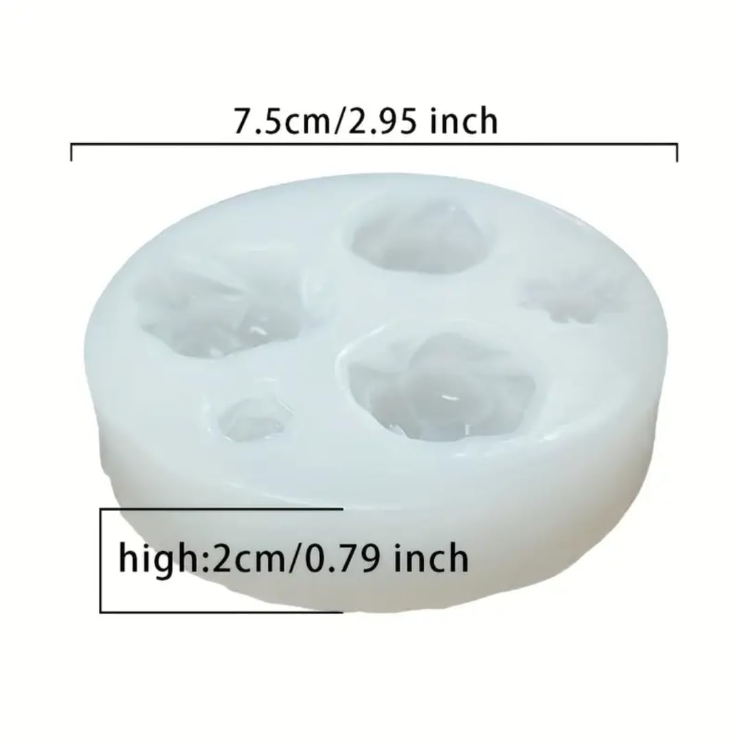 5 Cavity Rose Peony Flower Silicone Candle Mould