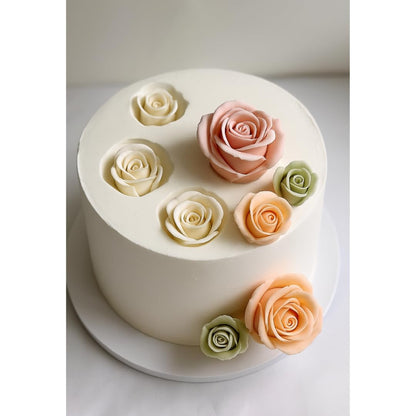 5 Cavity Rose Peony Flower Silicone Candle Mould
