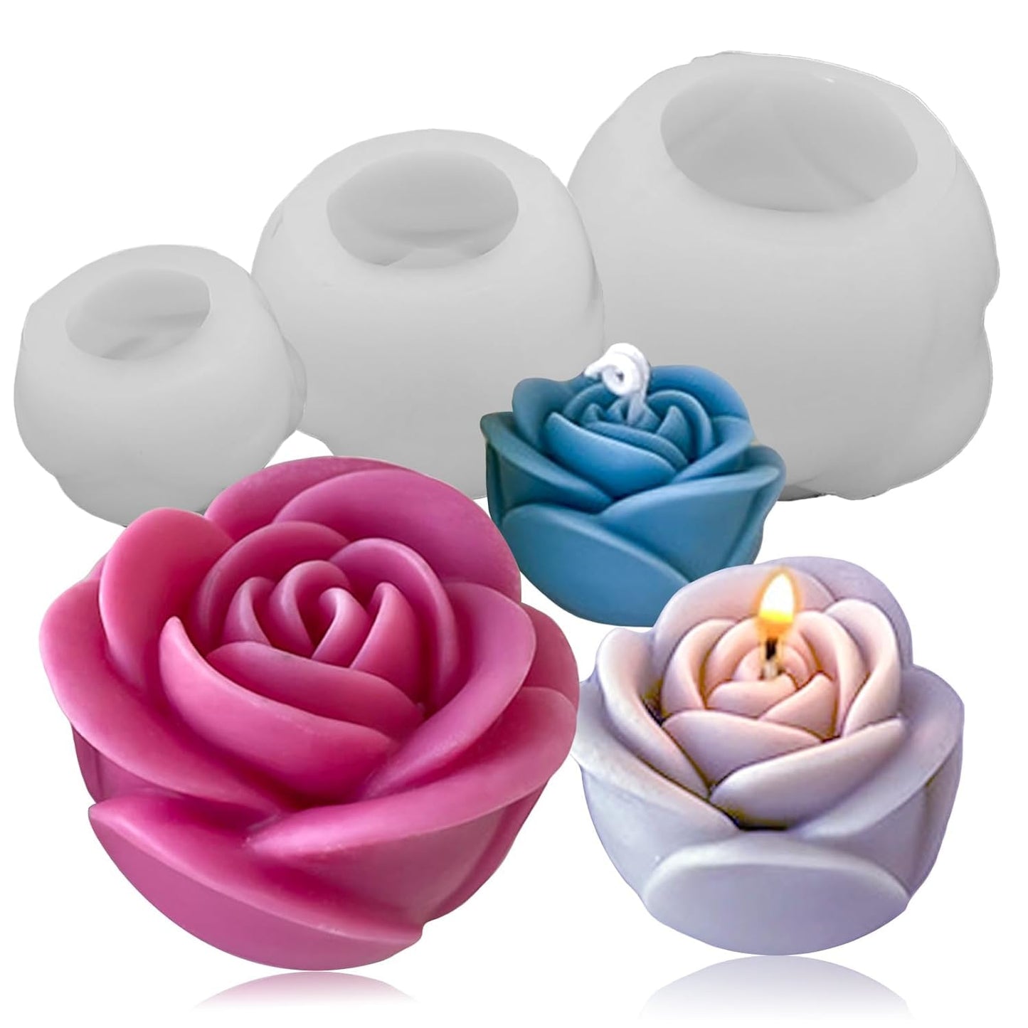 Rose Flower Silicone Candle Mold