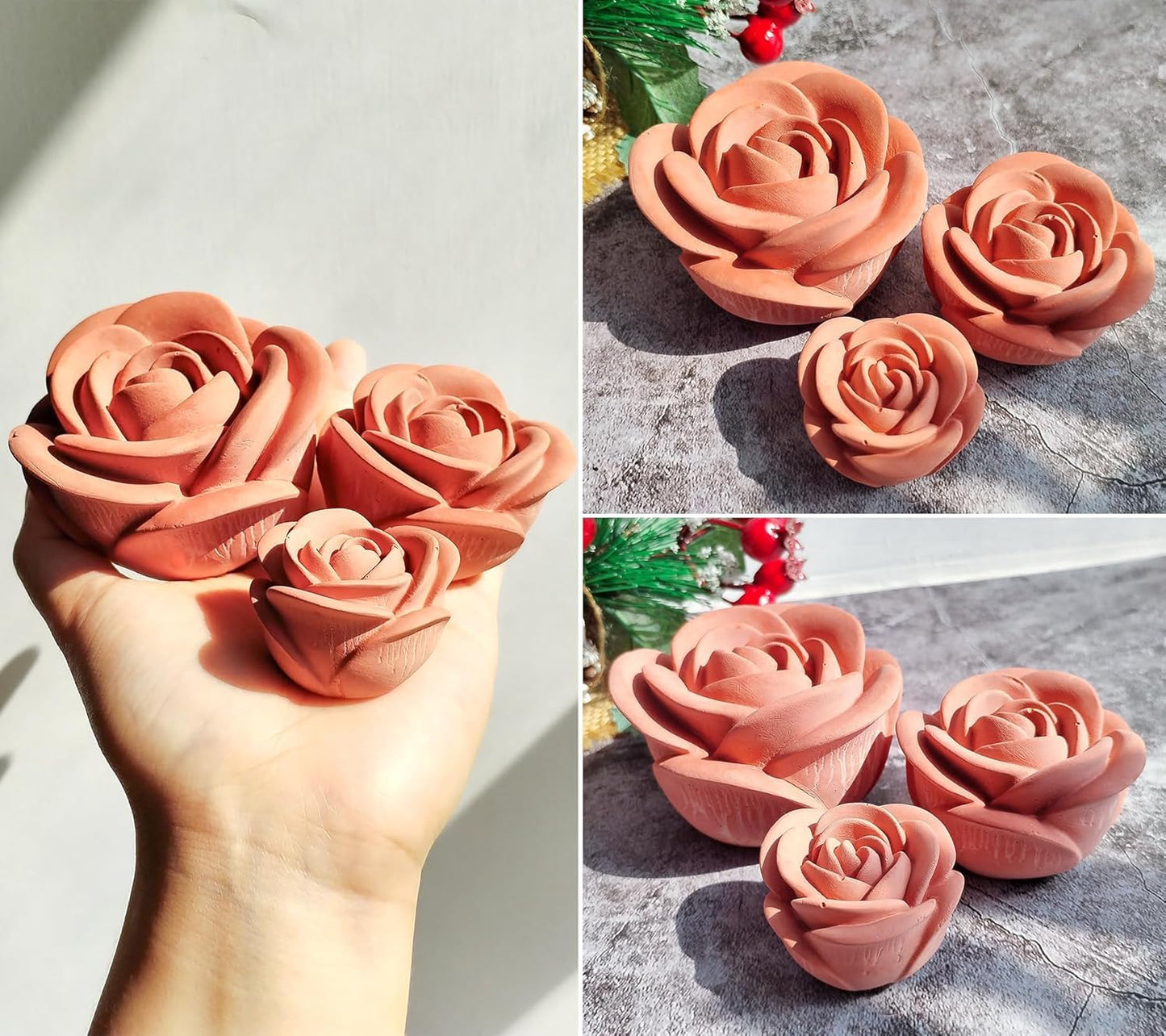 Rose Flower Silicone Candle Mold