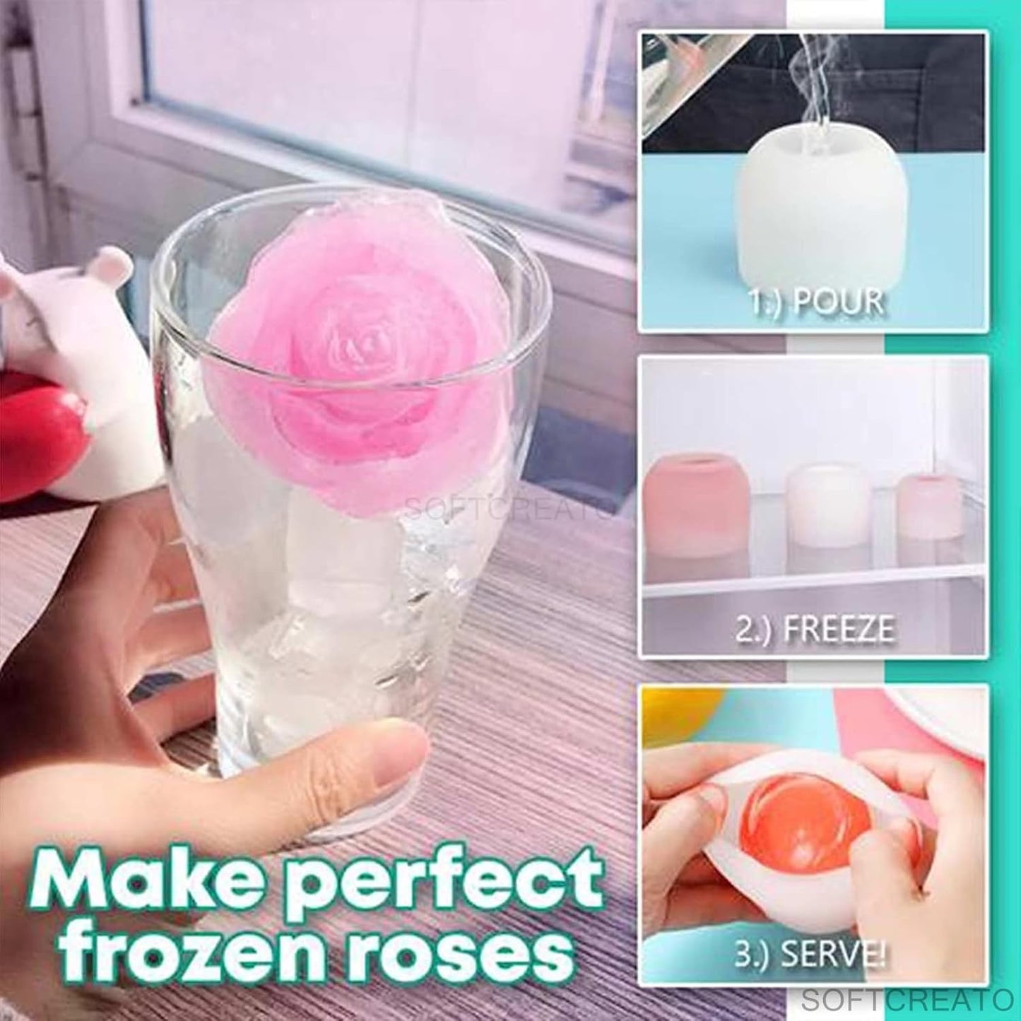 Silicone Rose Bud Flower Shape Candle Making Molds