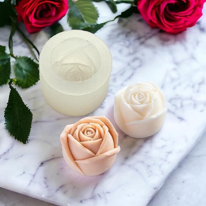 Silicone Rose Bud Flower Shape Candle Making Molds