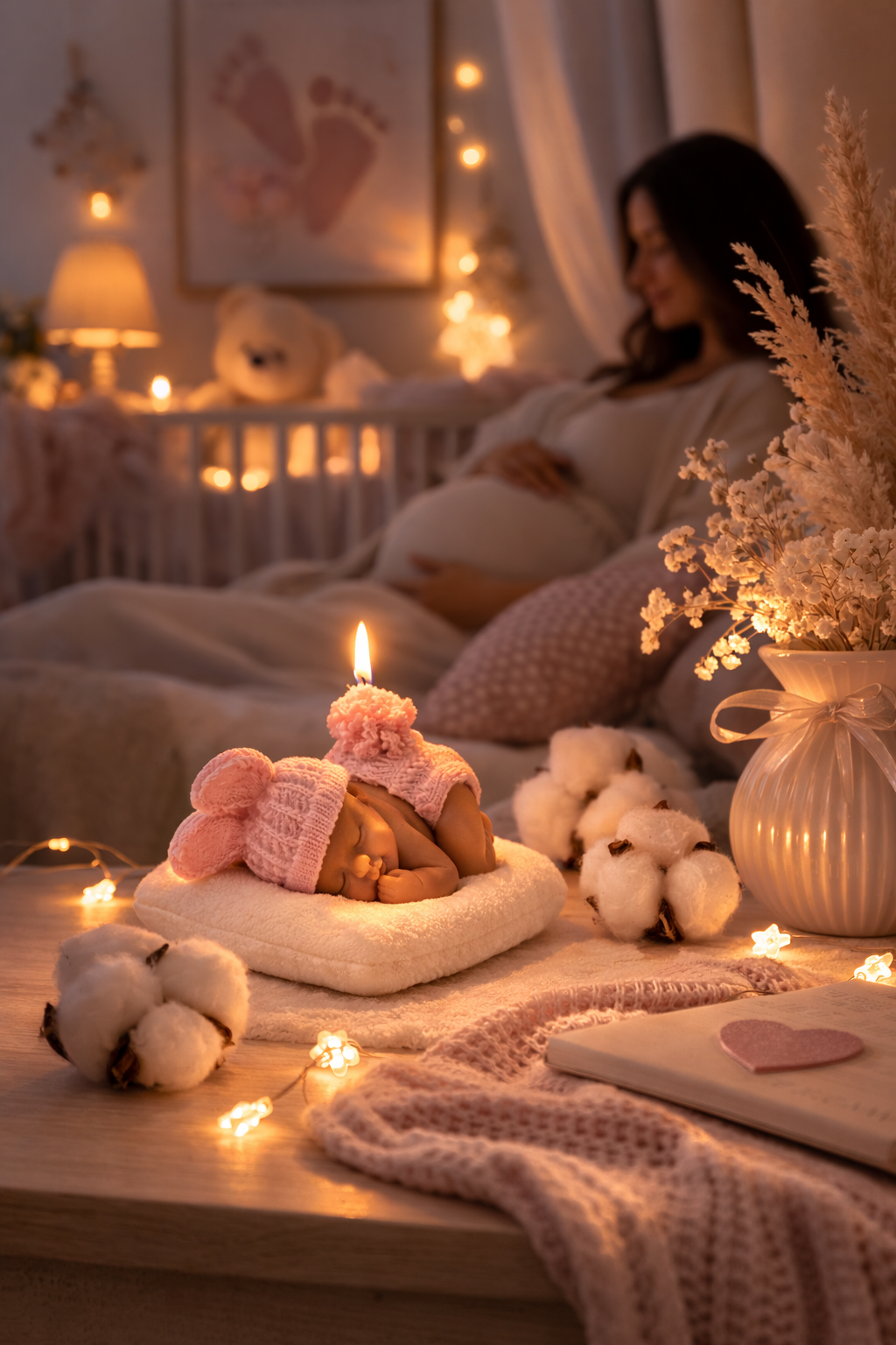 Newborn Baby handmade decorative candle by Candleroma additional view
