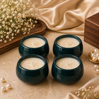 Ceramic Votive Bowl Candle Set of 4 by Candleroma handmade ceramic candles