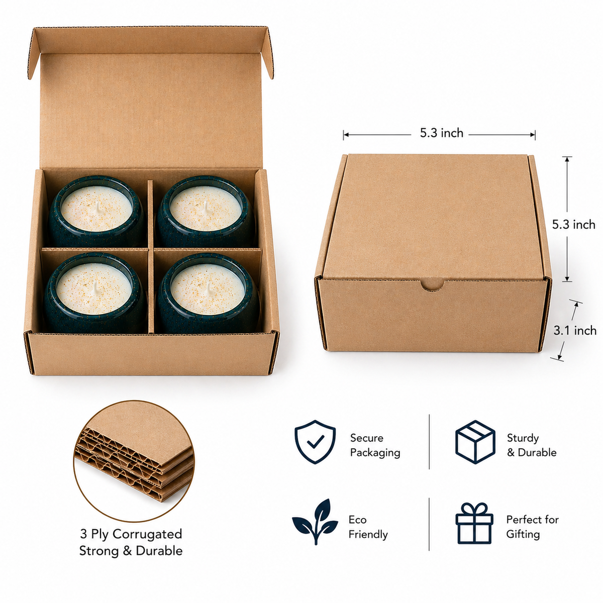Candleroma ceramic votive bowl candle set for gifting and ambience