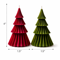 Candleroma Evergreen Luxe Tree Candle Set for holiday gifting and table styling