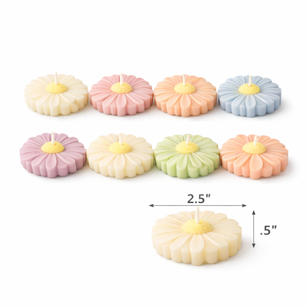 Handmade Daisy Floating Candle by Candleroma for urli and water bowl décor