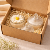 Candleroma Daisy Glow Glass Jar Candle Set for gifting and ambience