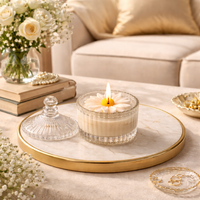 Daisy Glow floral glass jar candle set by Candleroma additional view