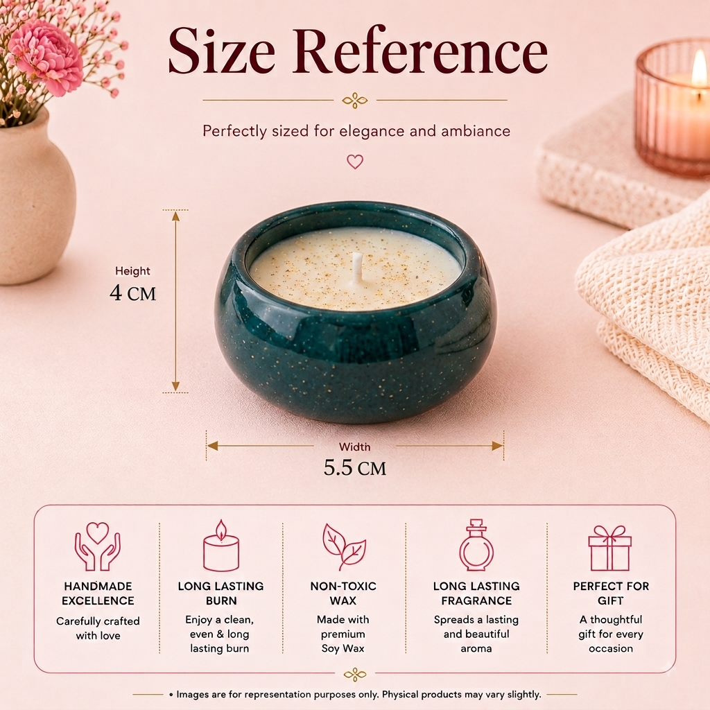 Ceramic Votive Bowl Candle - Pack of 2