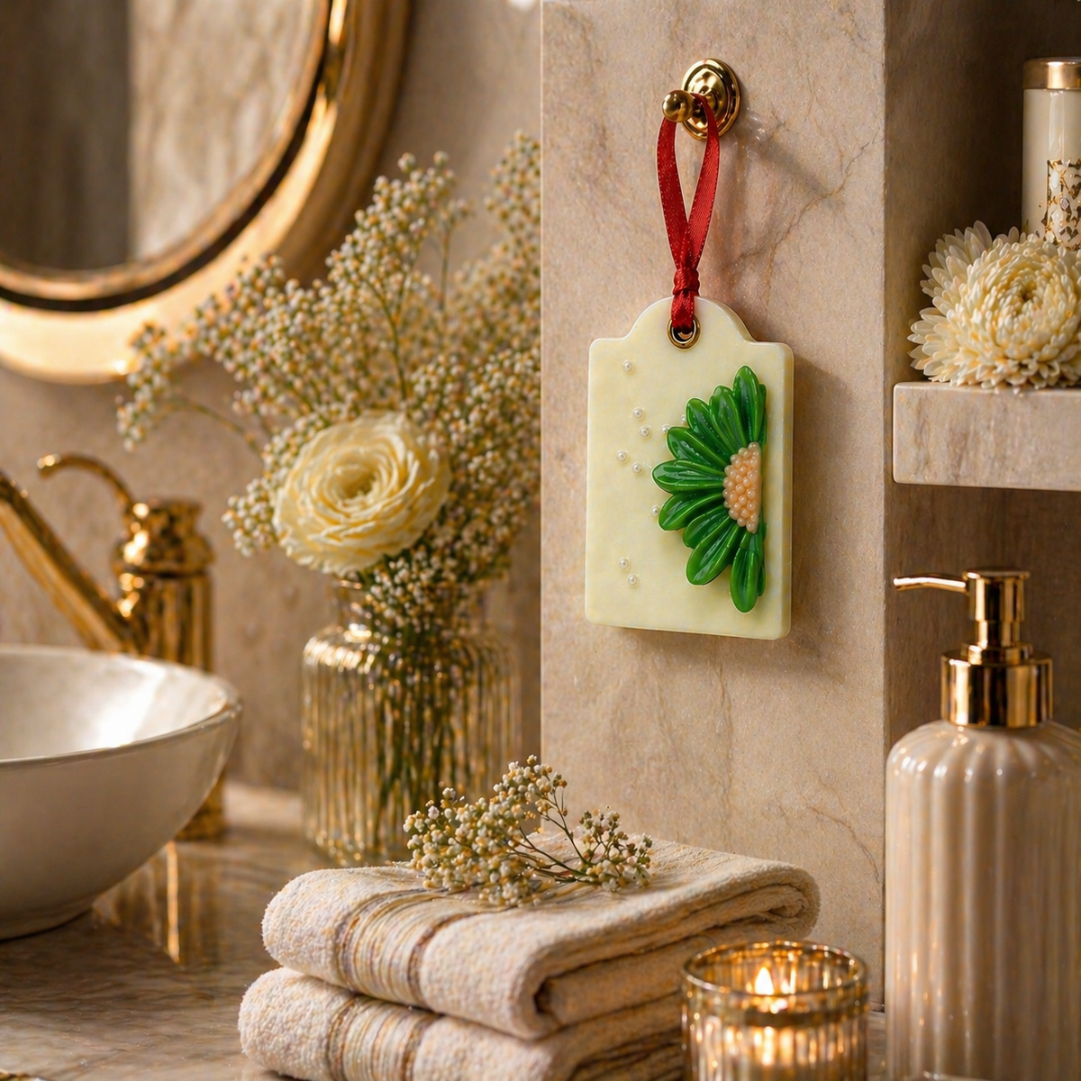 Green Petal handmade aroma sachets by Candleroma additional view