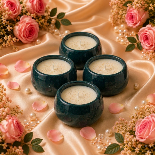 Ceramic Votive Bowl Candle - Pack of 4