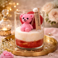 Sweetheart Teddy Jar Candle by Candleroma handmade romantic glass jar candle