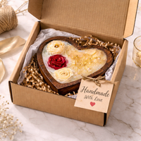 Candleroma Eternal Rose Heart Candle for Valentine and romantic décor
