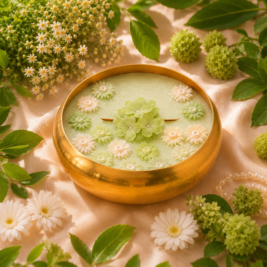 Verdant Bloom Urli Candle