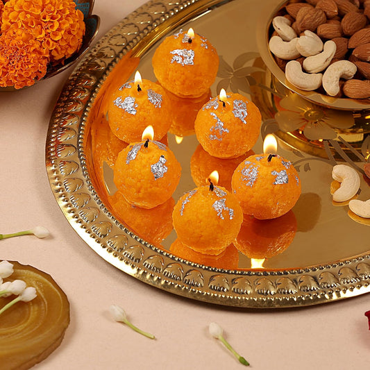 Premium Ladoo Candle - Set of 6