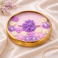 Lavender Blossom Urli Candle by Candleroma handmade floral urli candle