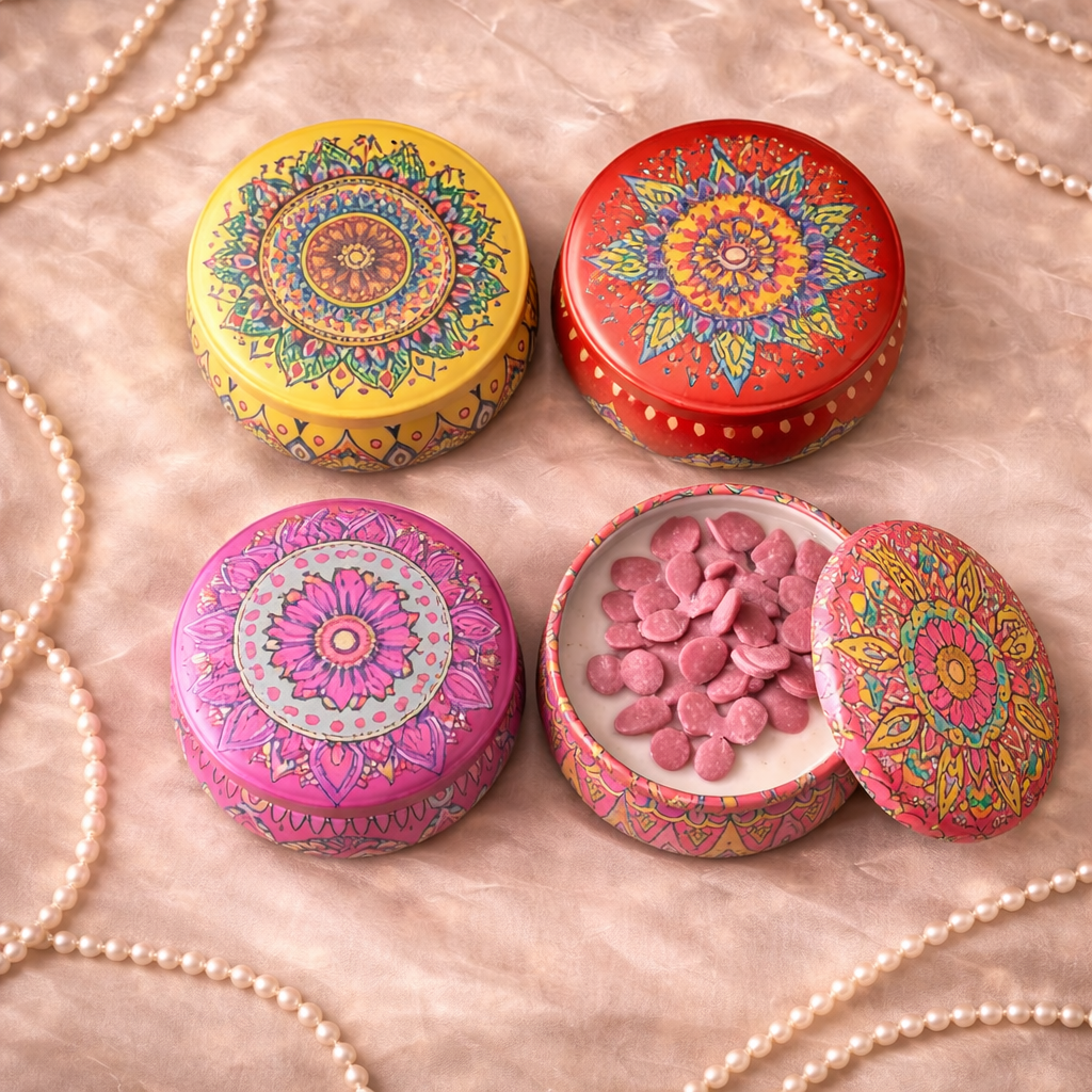 Mandala Art Tin Candle by Candleroma additional decorative tin candle image