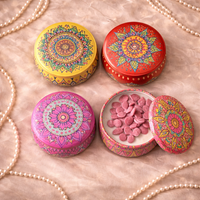 Mandala Art Tin Candle by Candleroma additional decorative tin candle image