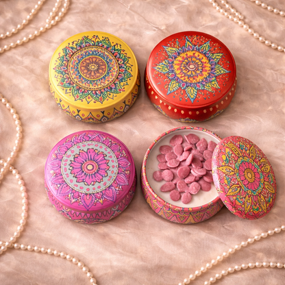 Mandala Art Tin Candle additional decorative tin candle image