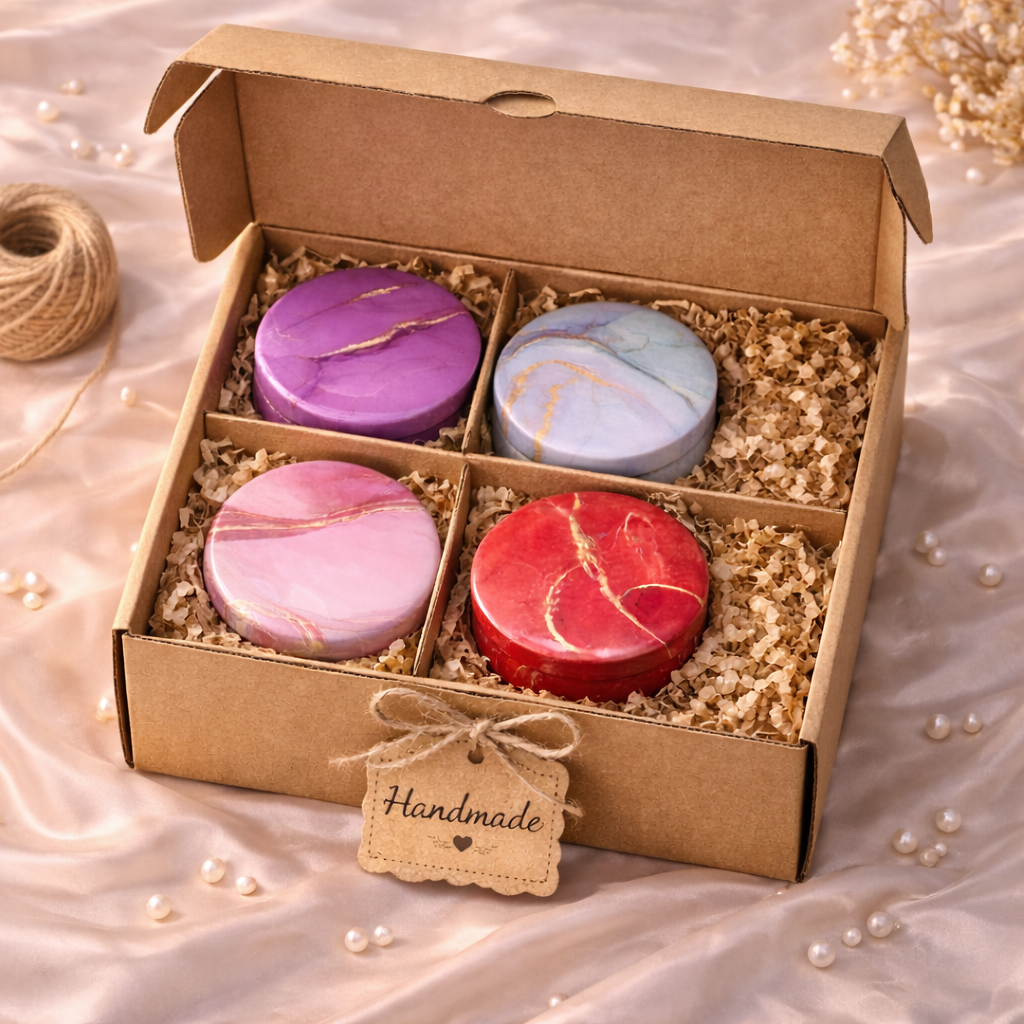 Candleroma Marble Glow Tin Candle Set for festive décor and relaxation