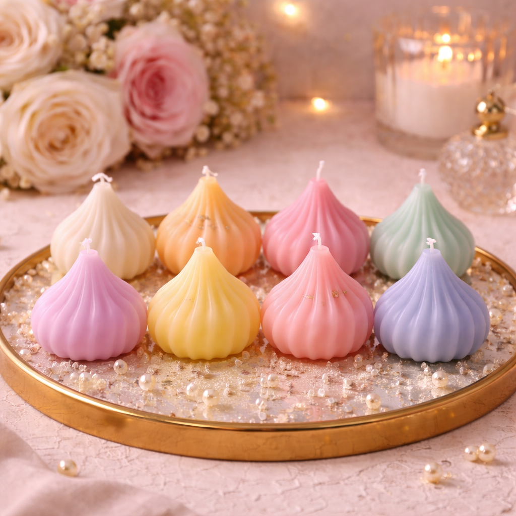 Divine Modak Candle Set of 8 by Candleroma handmade festive pooja candles