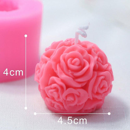 Rose Ball Candle Mould