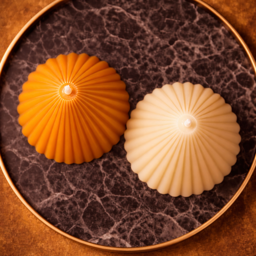 Fluted Cone Pillar Candle Duo by Candleroma additional pillar candle image