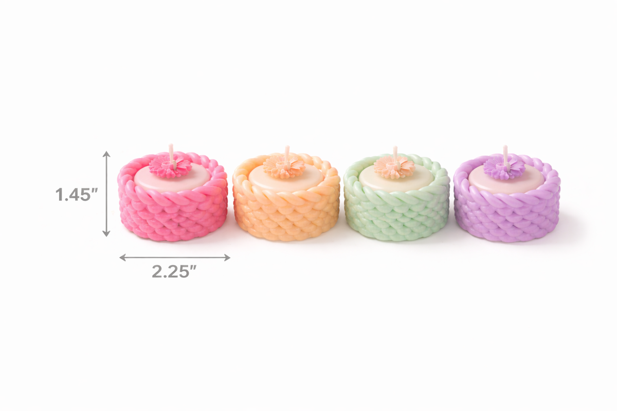 Candleroma pastel decorative candle set in blush pink peach mint and lavender