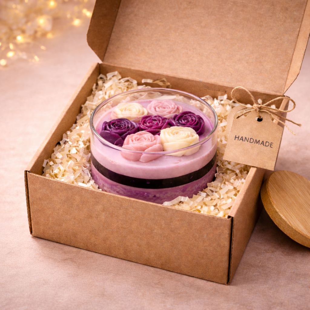 Candleroma Royal Petals Jar Candle for romantic gifting and home styling