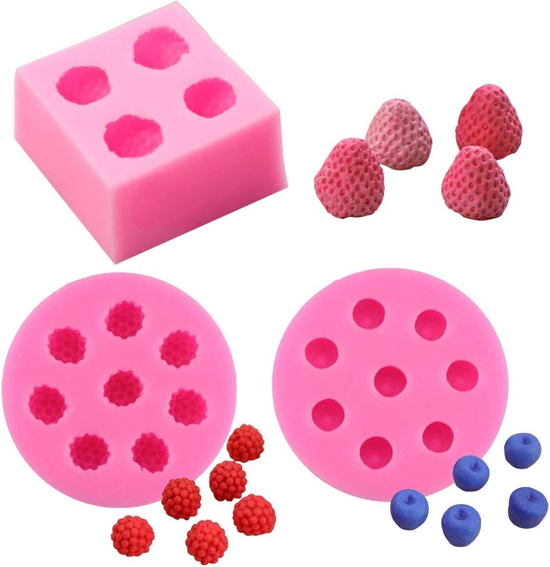 Mini Strawberry, Raspberry & Blueberry Silicone Mould