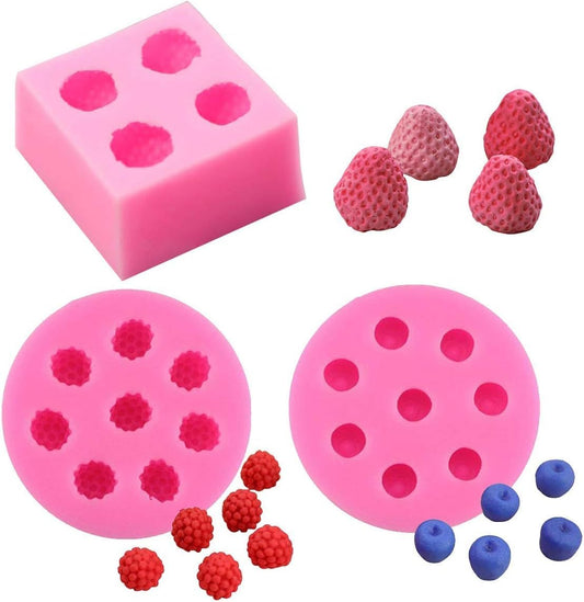 Mini Strawberry, Raspberry & Blueberry Silicone Mould
