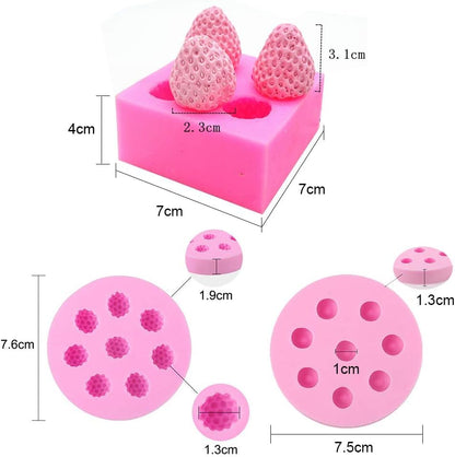 Mini Strawberry, Raspberry & Blueberry Silicone Mould