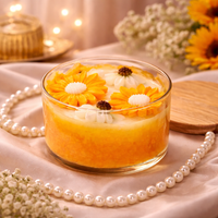 Golden Sunflower Jar Candle by Candleroma additional floral jar candle image