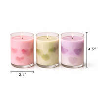 Handmade Sweetheart Latte soy wax candle by Candleroma with heart embeds