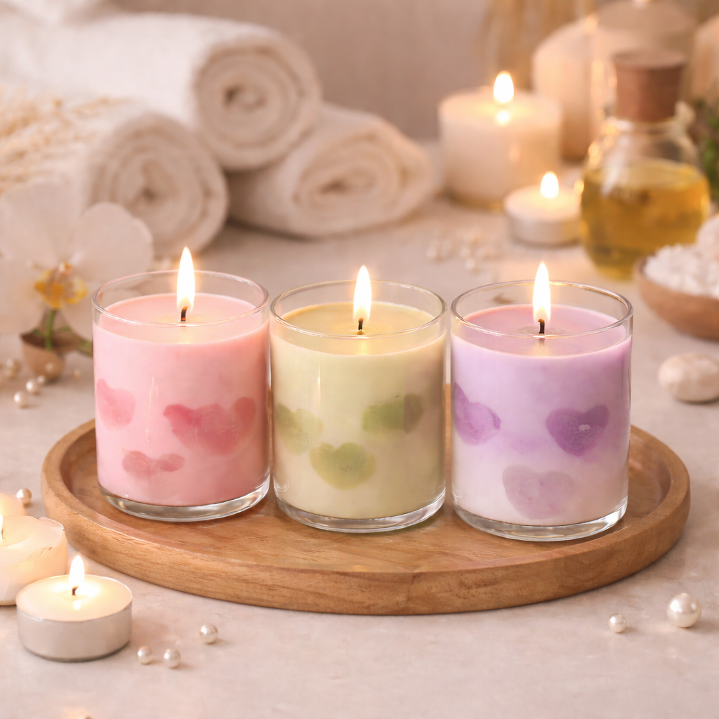 Sweetheart Latte handmade jar candle by Candleroma additional view