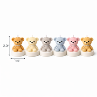 Handmade teddy tealight candles by Candleroma for baby shower gifting