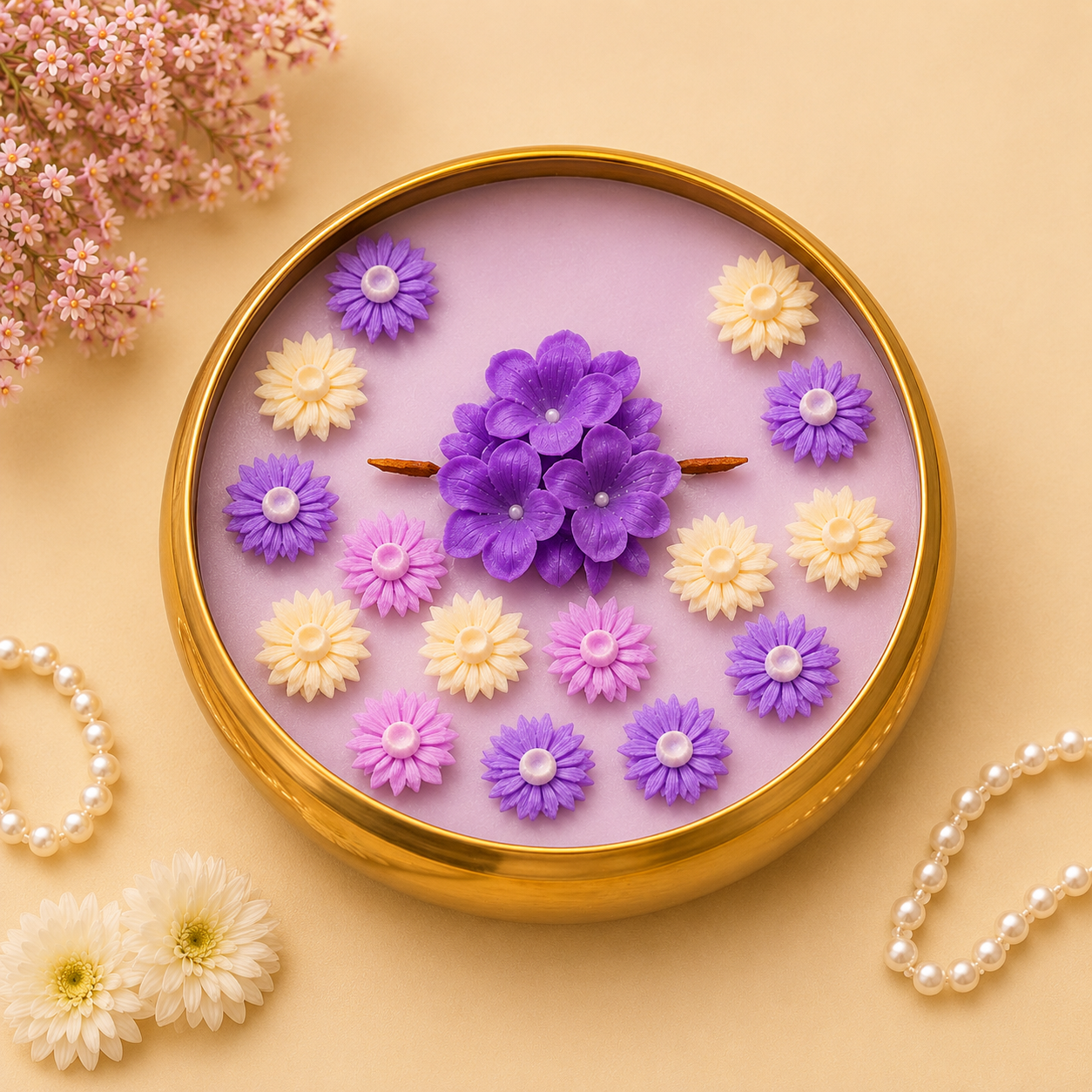 Lavender Blossom Urli Candle
