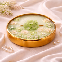 Verdant Bloom Urli Candle by Candleroma additional green floral urli image