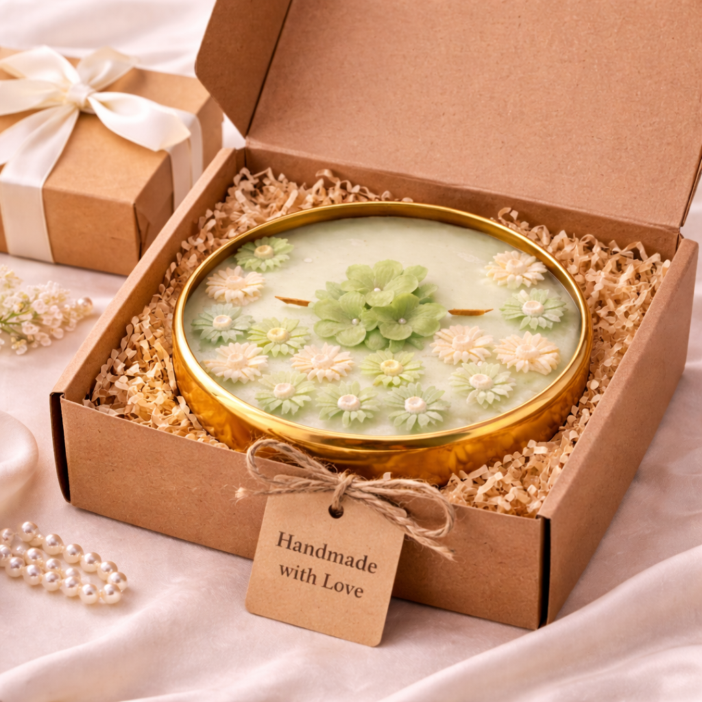 Candleroma Verdant Bloom Urli Candle for festive gifting and centerpieces