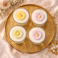 Aura Bloom Votive Candle by Candleroma additional floral glass votive image