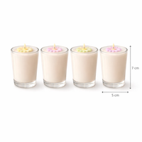 Aura Bloom handmade floral votive candle by Candleroma for pooja and gifting