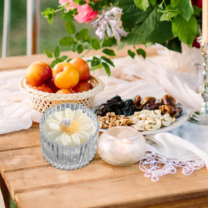Sunflower Candle in Glass Jar - Set of 2