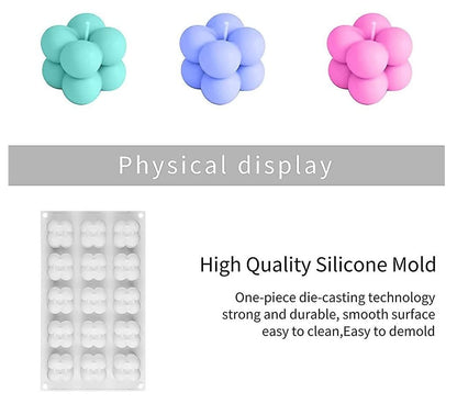Bubble Cube Candle Mould -15 Cavity